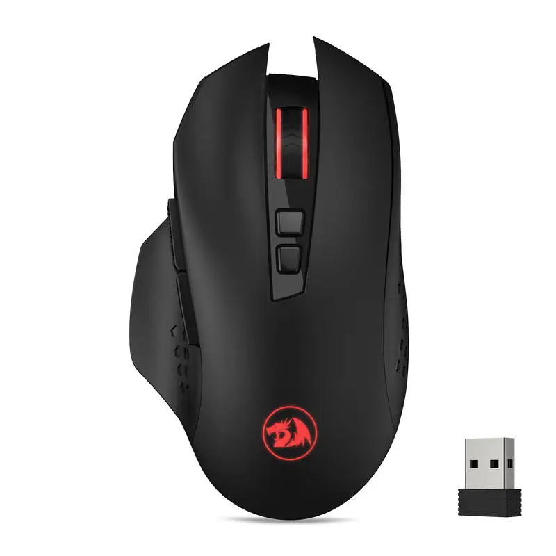 Redragon M656 Gainer Ασύρματο Gaming Ποντίκι, 4000 DPI 2.4Ghz Ασύρματο Ποντίκι Gamer με 5 Επίπεδα DPI, 7 Κουμπιά Macro, Κόκκινος Φωτισμός LED