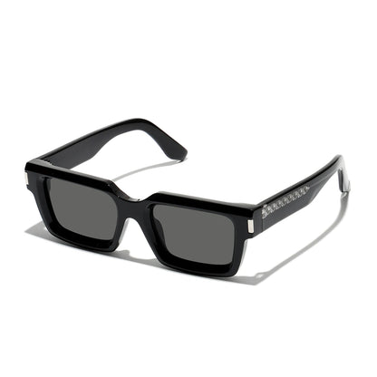 Ruiao 2026 retro black designer sunglasses vintage for women luxury square rectangular man UV400 Propionate insert pin eyewear