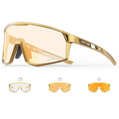 KAPVOE Men Women Road Bike UV400 Goggles Mountain Sports Eyewear Outdoor Photochromic Cycling Sunglasses Bicycle Cycling Glasses