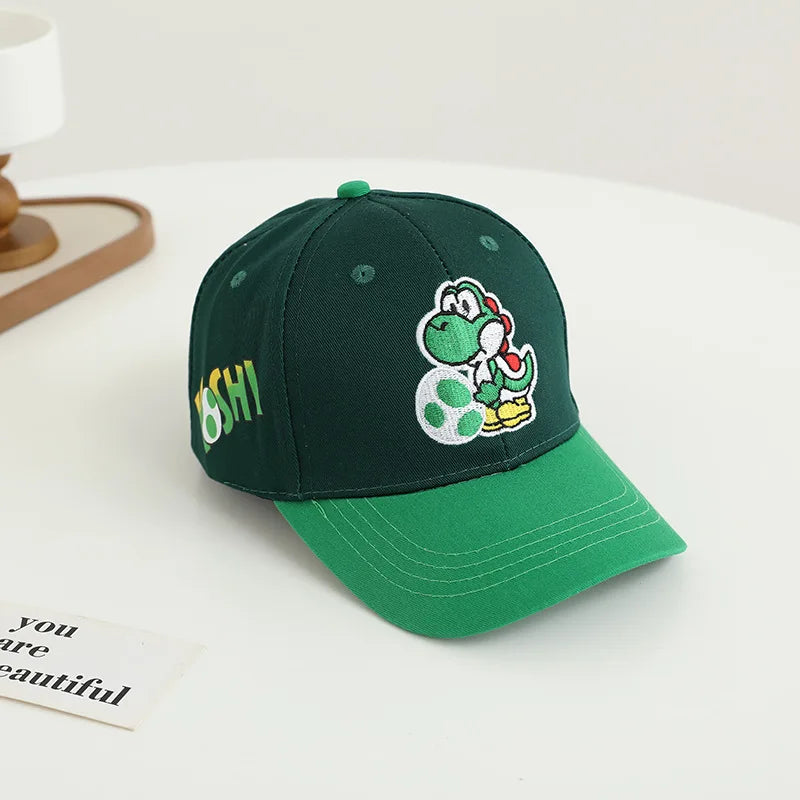 New Super Mushroom Peach Baseball Cap Creative High Color Cartoon Printed Boys and Girls anime merchandise Trendy birthday gifts