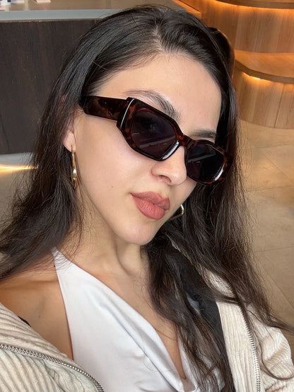 Ruiao 2026 new black classic retro designer branded concave irregular thick frame men women fashion sunglasses