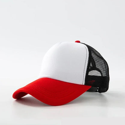 Custom Hat with Logo Printing Polyester Mesh Trucker Hat Adjustable Dad DIY Logo Baseball Cap for Men Women