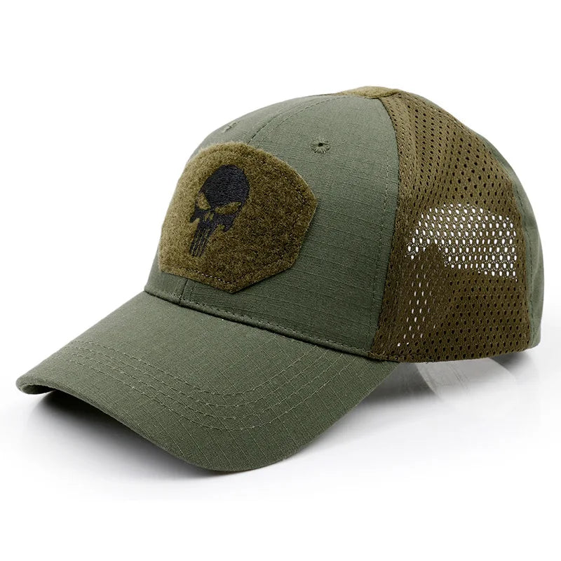 New Camo Baseball Cap for Men, Tactical Military Style with Velcro Patch, Outdoor Hiking Sun Hat & Peak Cap