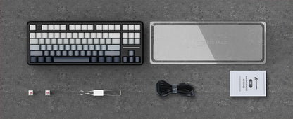 Tastiera gaming meccanica wireless ATTACK SHARK X87, tri-mode BT5.0/2.4GHz/USB-C, tastiera custom hot-swappable con struttura gasket, pre-lubrificata