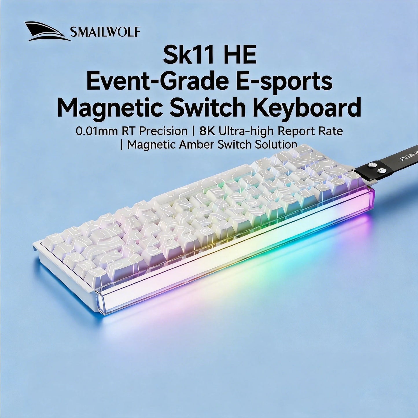 SMAILWOLF SK11 68HE Magnetic Switch Mechanical Keyboard, 68% Layout, Gaming & Esports, Rapid Trigger, 0.01mm, 8K, Wired