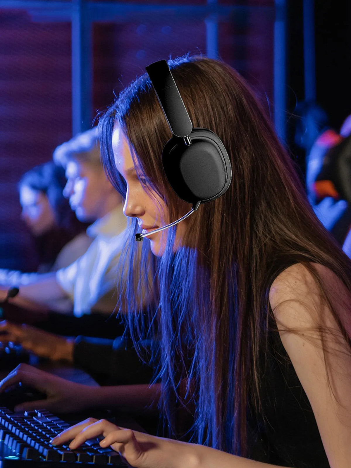 Casque Bluetooth pliable supra-auriculaire 5.3 avec suppression du bruit ENC, micro détachable, 20H d'autonomie, connexion multi-appareils
