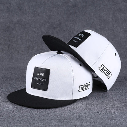 Men's Letter Embroidery All-match Flat Brim Baseball Cap Ladies Summer Hip Hop Hats Outdoor Shade Adjustable Casual Peaked Caps