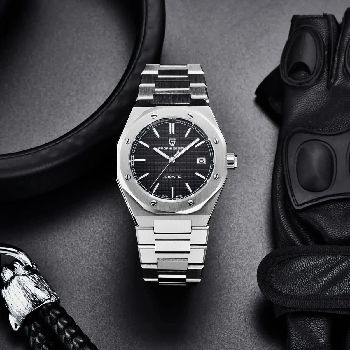 PAGANI DESIGN PD1673 Miyota 8215 Men's Fashion Watch 40MM Sport Automatic Mechanical Stainless Steel 100M Waterproof Watch