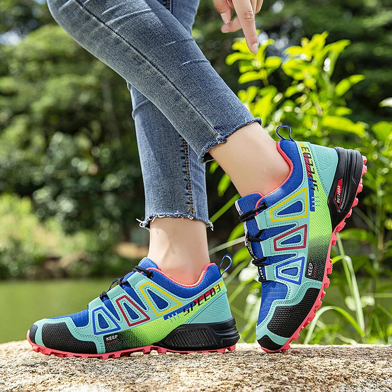 Hiking Shoes Women's Outdoor Hiking Sports Shoes, Non-slip Hunting Tactical Shoes, Breathable Lace-up Climbing Shoes, Cycling