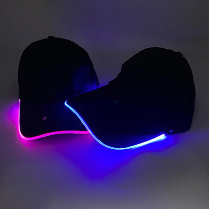 Adult Hat Led Optical Fibre Cap Hip Hot Hat NightClub Concert Masquerade Outdoor Fun Event Supplies Rap Summer Hat