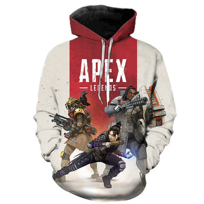 Personality 3D Printed Game Apex Legends Hoodies Sweatshirts Men Women High Quality Hoody Game Long Sleeve Plus Size Hoodies