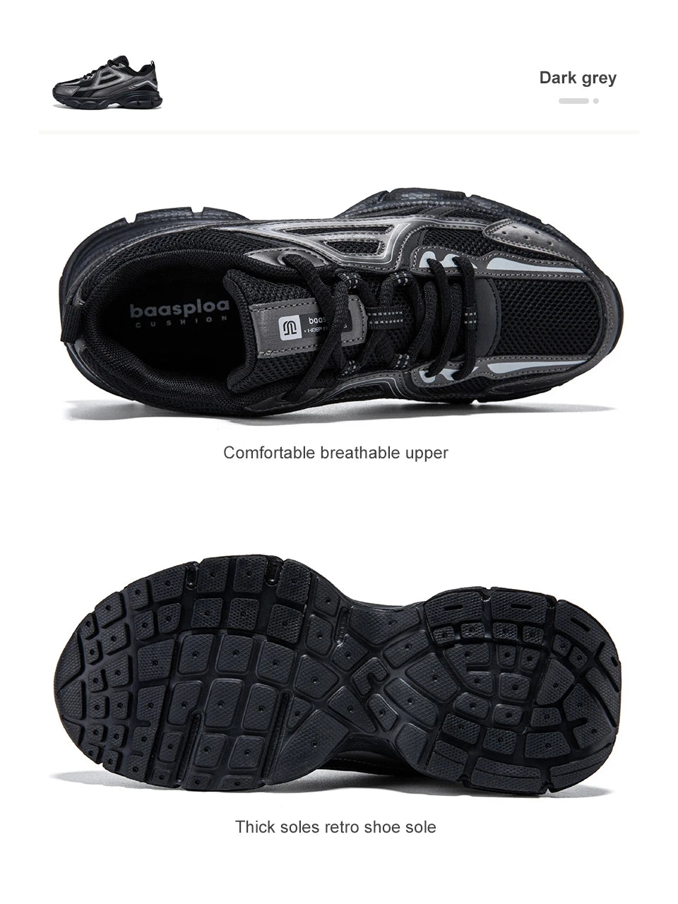 Chaussures de course pour femme Baasploa : baskets de jogging légères et tendance en mesh, antidérapantes, pour femme, d'extérieur, respirantes, colorées et décontractées