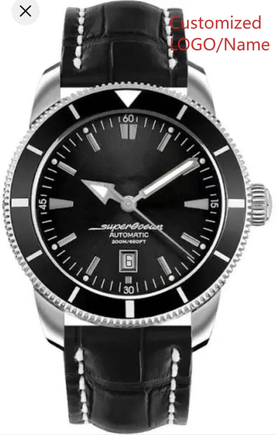 A11 Store Customized Watch Men's Automatic Mechanical Watch Superocean Black Blue Rubber Rose Gold Sport Watches Ceramic