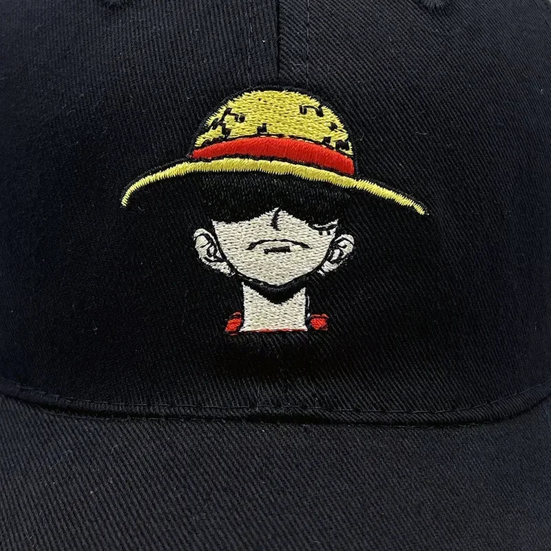 Anime ONE PIECE Hat Monkey D. Luffy Roronoa Zoro Cartoon Print Baseball Hat Adjustable Outdoor Casual Sunshade Four Seasons Hat