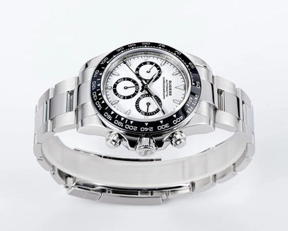 Sugess Diving Men's Watch Panda Automatic Mechanical Chronograph Peacock SL4801 Movement Wristwatch Waterproof Ceramic Bezel New