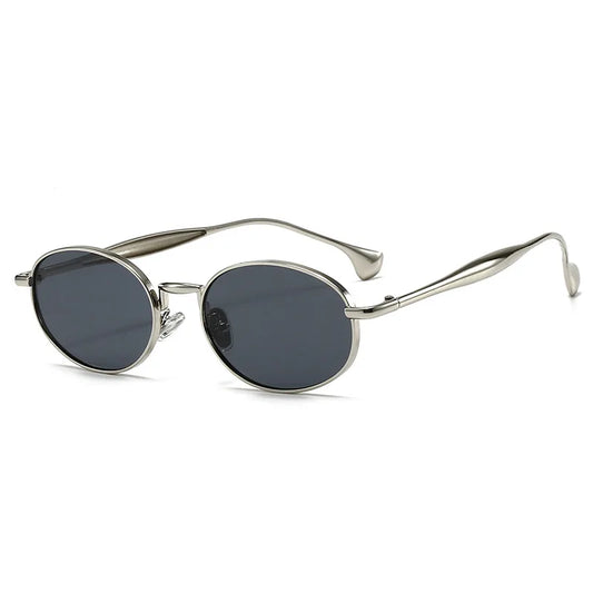 Metal Oval Lens Sunglasses UV Protection Retro Small Frame Sun Glasses Classic Brand Designer Eyepiece for Women Men