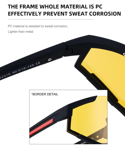 Sports Once-piece Shield Sunglasses Women Men 2026 Luxury Brand Designer Outdoor Cycling Steampunk Sun Glasses For Male Eyewear