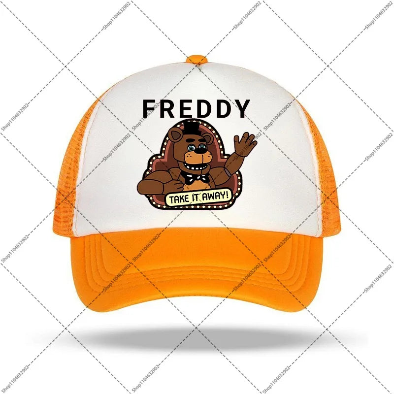 FNAF Baseball Cap Five Nights At Freddys Unisex Sun Hats Cartoon Anime Printed Hat Boys Girls Fashion Caps Birthday Party Gifts