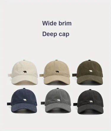 Stylish Bear Embroidered Baseball Cap Sun Protective Breathable Adjustable Ideal Casual Hat Men Women Unisex Baseball Cap