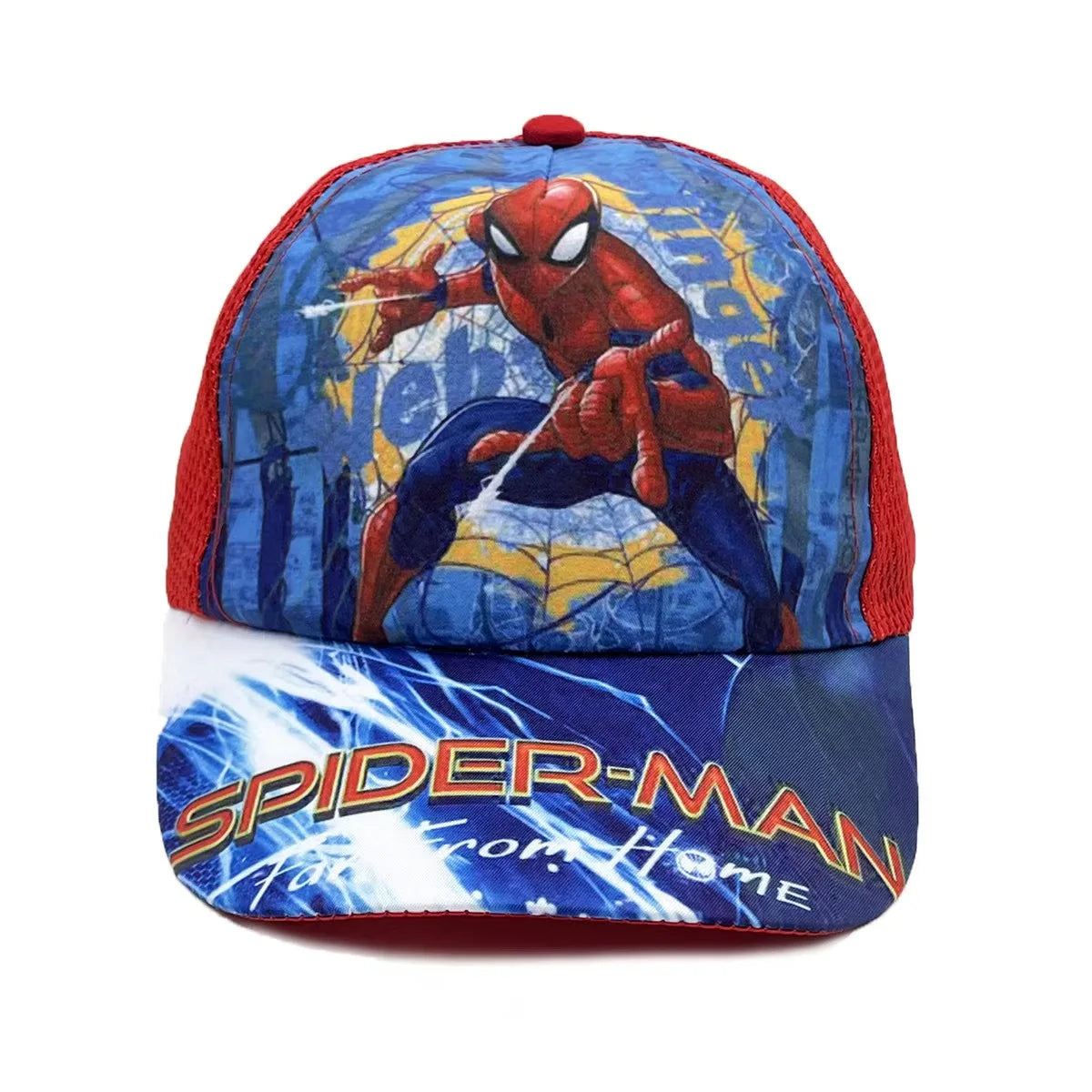 Marvel Spring and Autumn New Children's Anime Spider Man Duck Tongue Hat Sunscreen Sunscreen Hat Baseball Hat