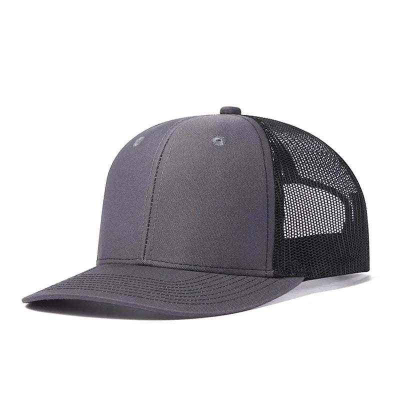 Hot Sale Summer Mesh Baseball Cap Men Women Slight Curved Snapback Trucker Hat Unisex Casual Outdoor Breathable Dad Cap Gorras