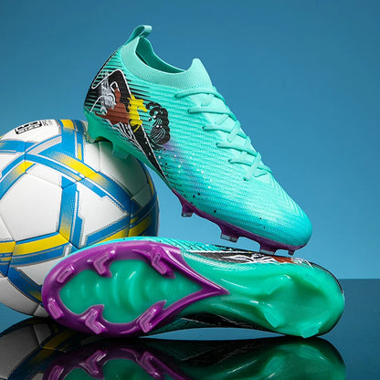 Nouvelles chaussures de football pour hommes, ultralégères, crampons longs FG, chaussures d'entraînement, chaussures de football antidérapantes pour l'extérieur, livraison directe