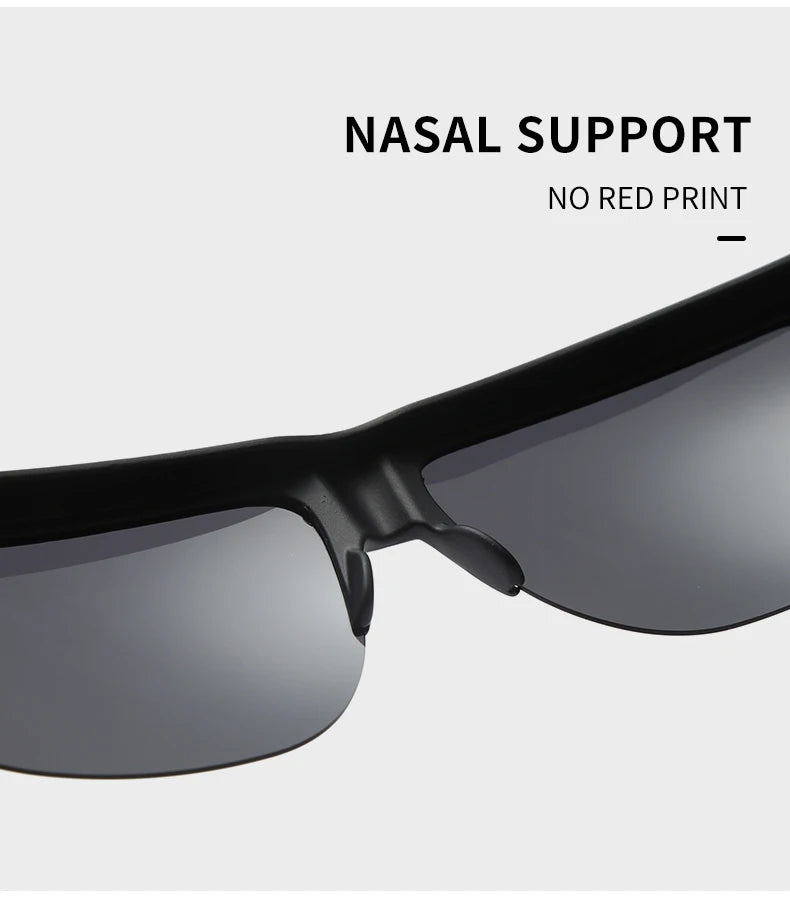 Men For Polarized Sunglasses Myopia Wear Over Prescription Glasses Photochromic Black Lens Half Frame Glasses Vintage Eyewear