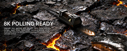 ATTACK SHARK R11 ULTRA trådløs gamingmus i kulfiber, 8000Hz, PAW3950MAX, 42000DPI, letvægtsdesign på 49g, 20000FPS, Nordic 52840