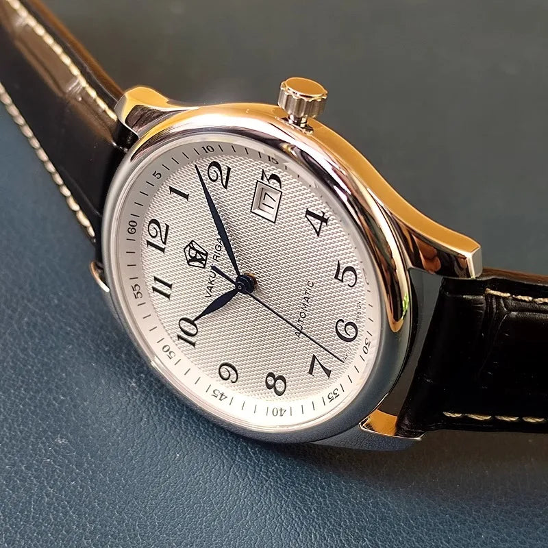Vakuy Automatic Mechanical Watch Man's Business Auspicious Face Seagull ST2130 Movement Blue Pointer Waterproof Men's