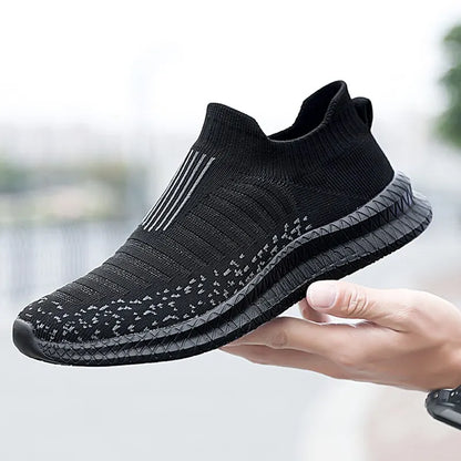 Men's Breathable Sneakers Comfortable Running Shoes Outdoor Slip-On Walking Sneakers Sock Jogging Shoes