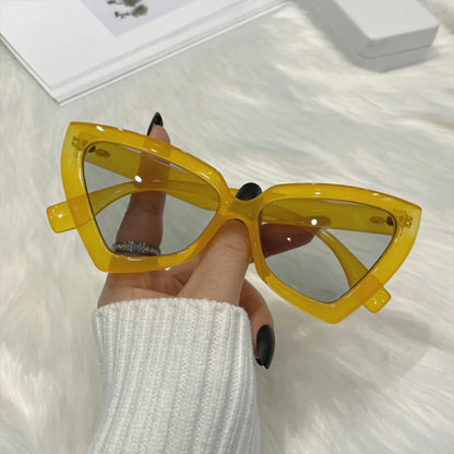 New Vintage Triangle Polygon Sunglasses Women Men Vintage Glasses Retro Cat Eye Sun Glasses Female Male Eyewear Eye Glasses