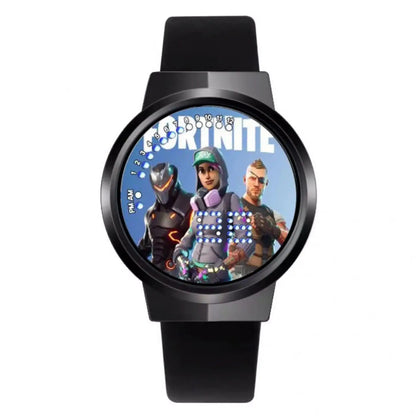 Fortnite часовник със сладък моден Cartoon дизайн, персонализиран Kawaii LED сензорен нощен часовник, ученически електронен часовник, подарък за приятели