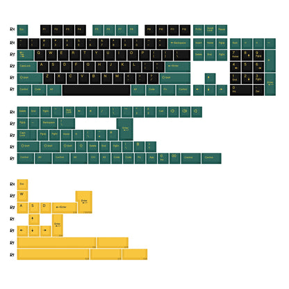 KBDiy 174 Keys/Set PBT GMK Apollo Keycap Double Shot Minimalist ISO Cherry Profile for Game Mechanical Keyboard Keycaps for MX
