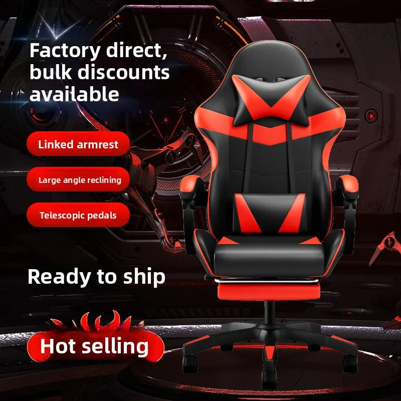 Ergonomska gaming stolica za računalni stol, nagibna gaming stolica za kućni ured s potporom za leđa za duge sesije igranja