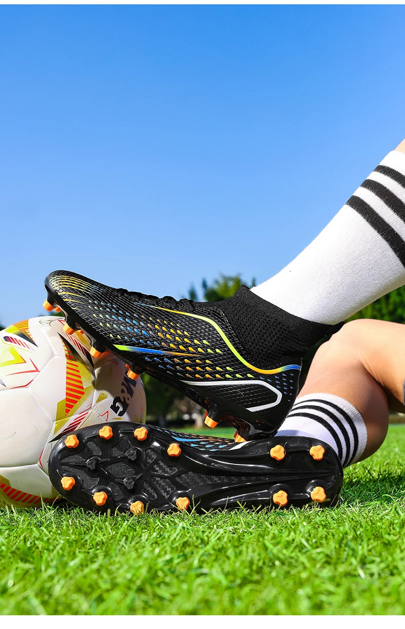 Men Football Boots Professional Turf Futsal Match Grass Unisex Outdoor Training Soccer Shoes Soccer Cleats Non-slip Breathable