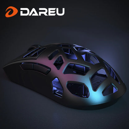 Ratón gaming inalámbrico DAREU Al-mg trimodo 8Khz PBT con carga rápida, PAW3950, 30000 DPI, ligero, para PC gamer
