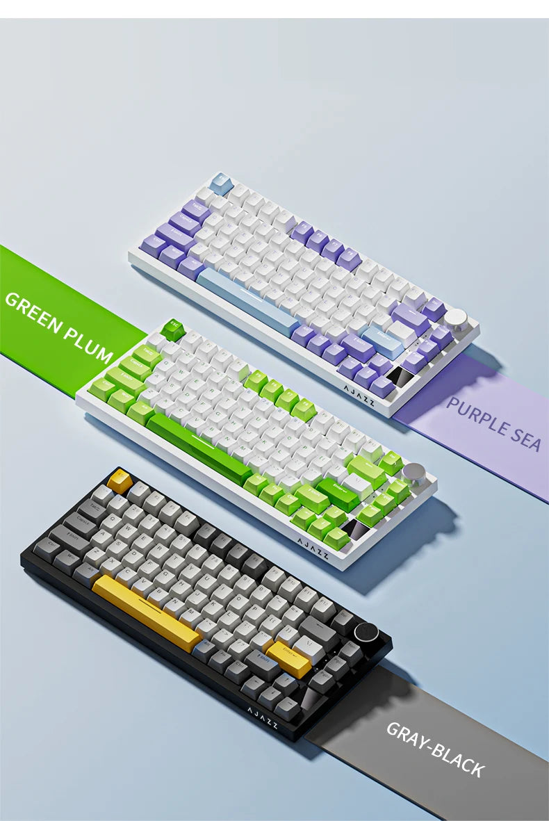 Ajazz AK820 /AK820PRO Gaming Mechanical Keyboard 82 Keys Wired Bluetooth 2.4GHz Wireless Gamer Keyboard Custom Gasket for Laptop