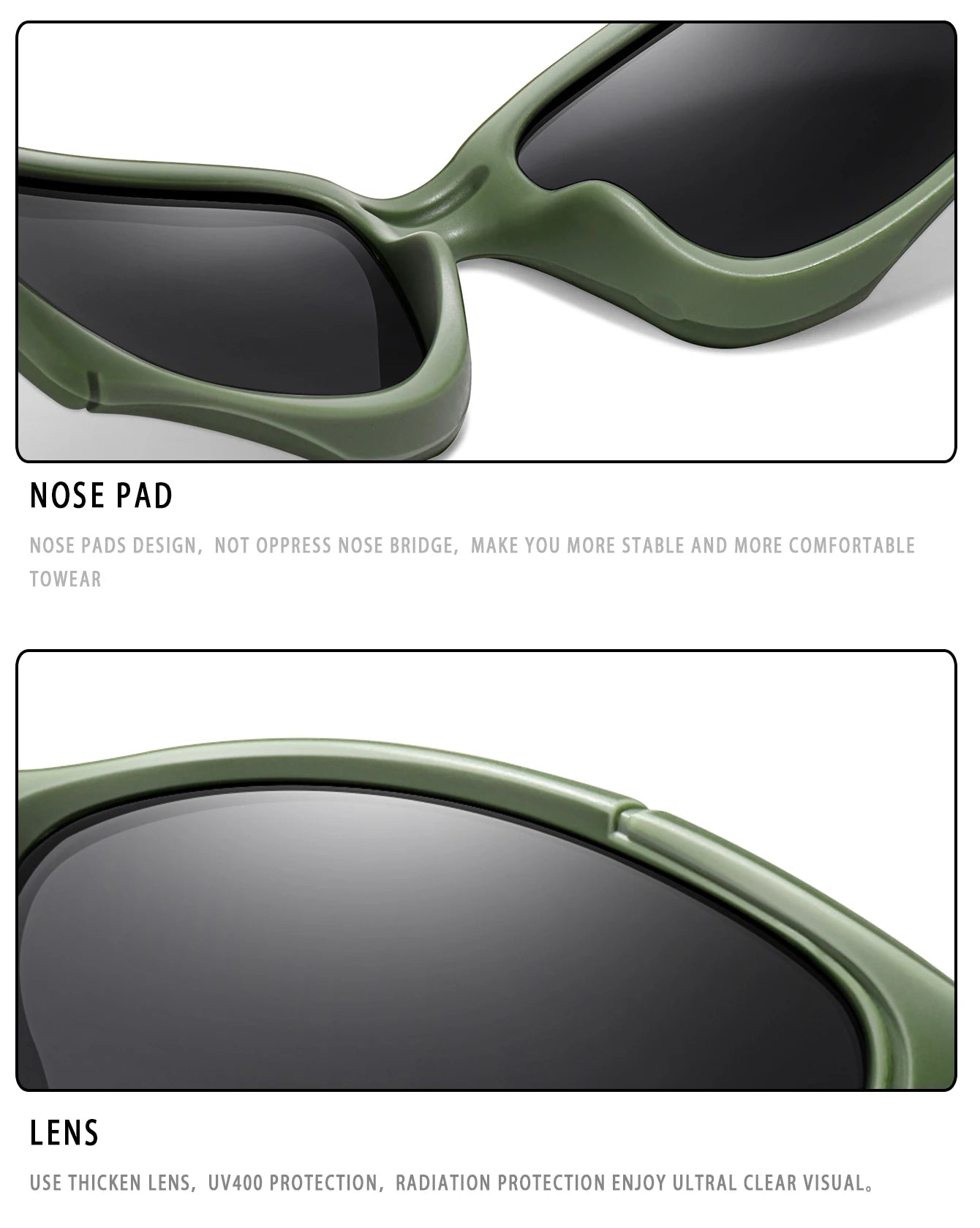 3-PACK Trendy Outdoor Tactics Sports Sunglasses Men and Women Cycling Glasses Driving Camping Travel Colorful Goggles