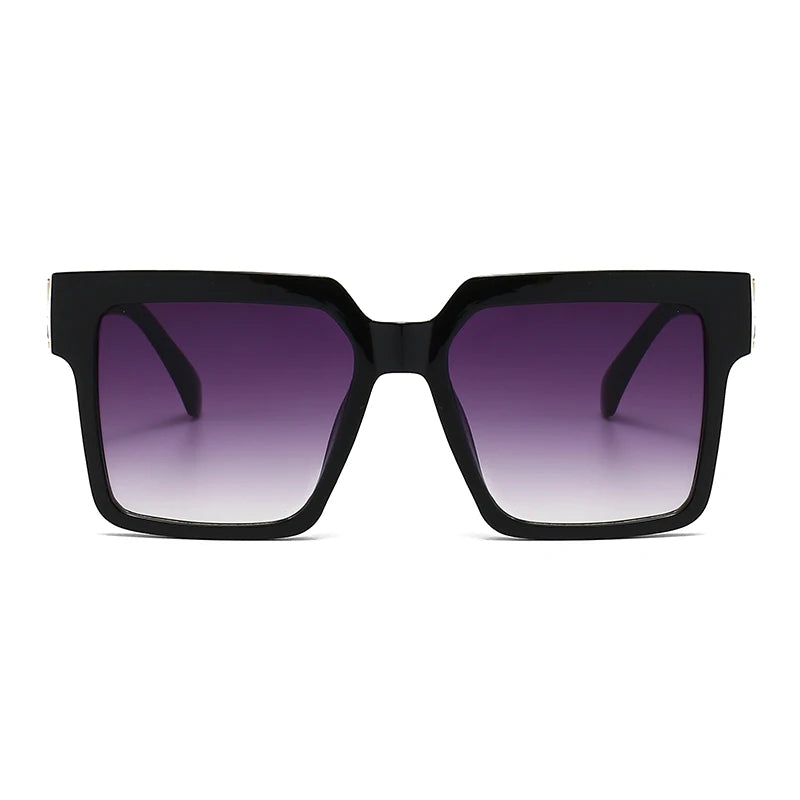 New Luxury Brand Designer Square Oversized Sunglasses Men Women 2024Fashion Thick Frame Glasses Mens UV400 Male Celebrity