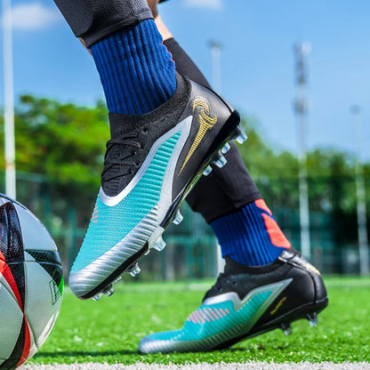 Chaussures de Football pour hommes, crampons de société, bottes professionnelles de terrain de Football en plein air, chaussures d'entraînement sur gazon, baskets à pointes longues