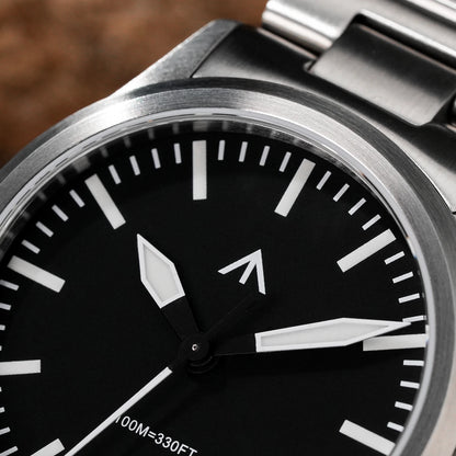 MILITADO ML18 Quartz PVD 316L Steel Sapphire VH31 Sweep Second Movement Sapphire BGW9 Lume 100M Waterproof Men Wristwatch