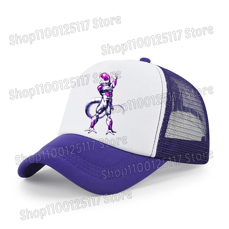 Dragons Ball Baseball Cap Anime Printed Caps Breathable Peaked Hat Cartoon Goku Summer Sports Snapback Mesh Sunhat Children Gift