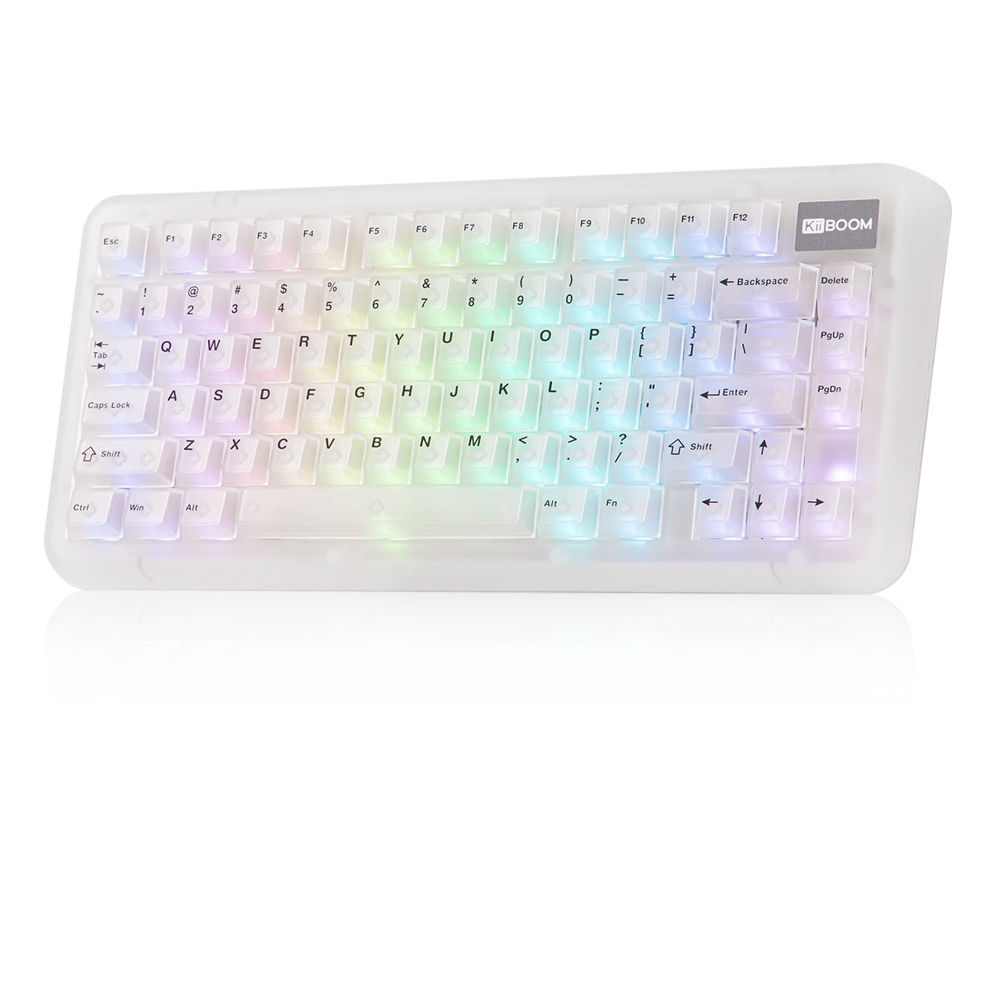 KiiBOOM Phantom81 Lite QMK/VIA 75% Hot-Swap Gasket Wired/BT/2.4GHz Wireless Mechanical Keyboard ABS Case+UV Tech RGB Backlights