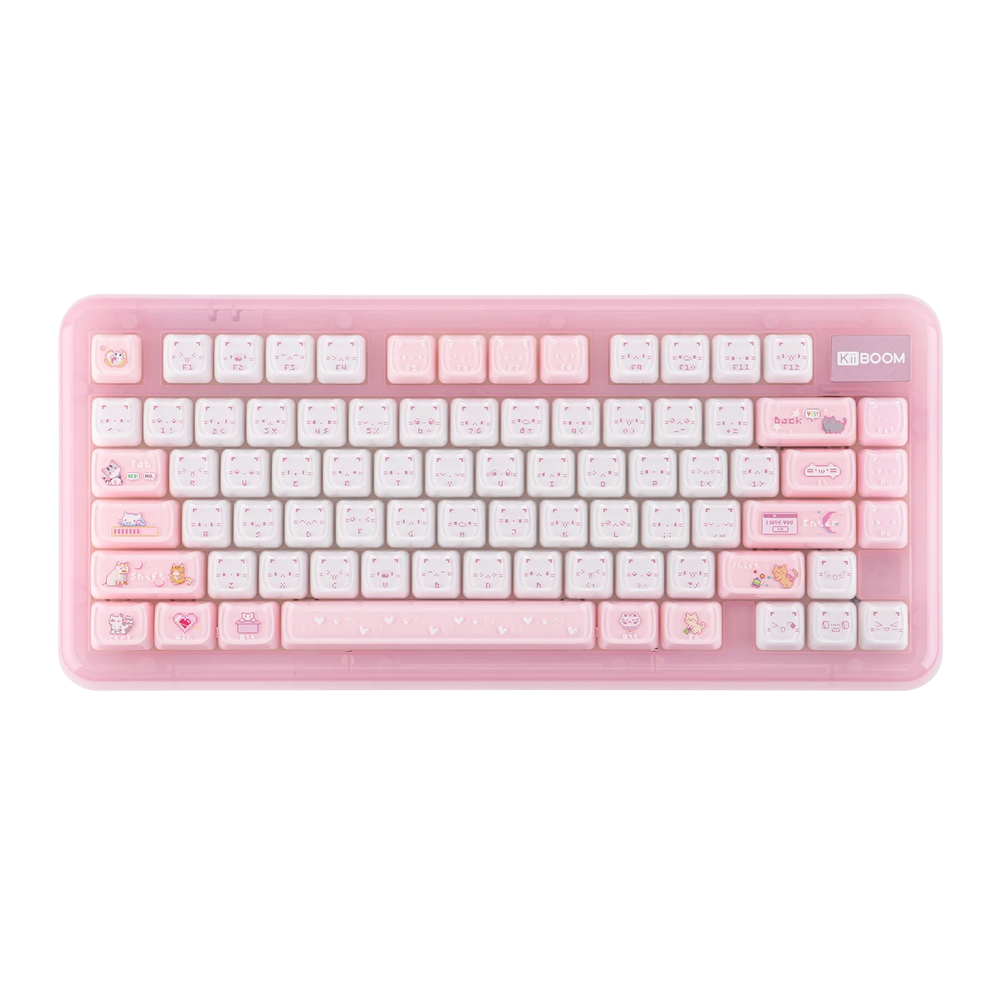 KiiBOOM Phantom81 Lite QMK/VIA 75% Hot-Swap Gasket Wired/BT/2.4GHz Wireless Mechanical Keyboard ABS Case+UV Tech RGB Backlights