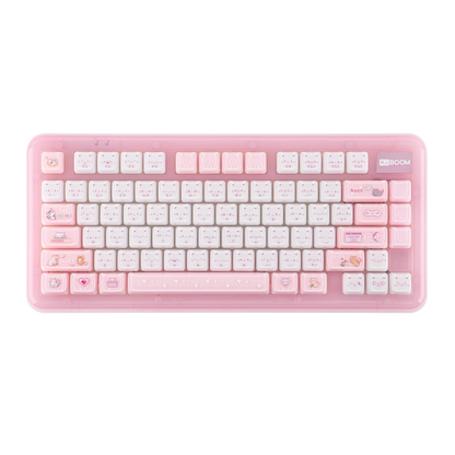 KiiBOOM Phantom81 Lite QMK/VIA 75% Hot-Swap Gasket Wired/BT/2.4GHz Wireless Mechanical Keyboard ABS Case+UV Tech RGB Backlights