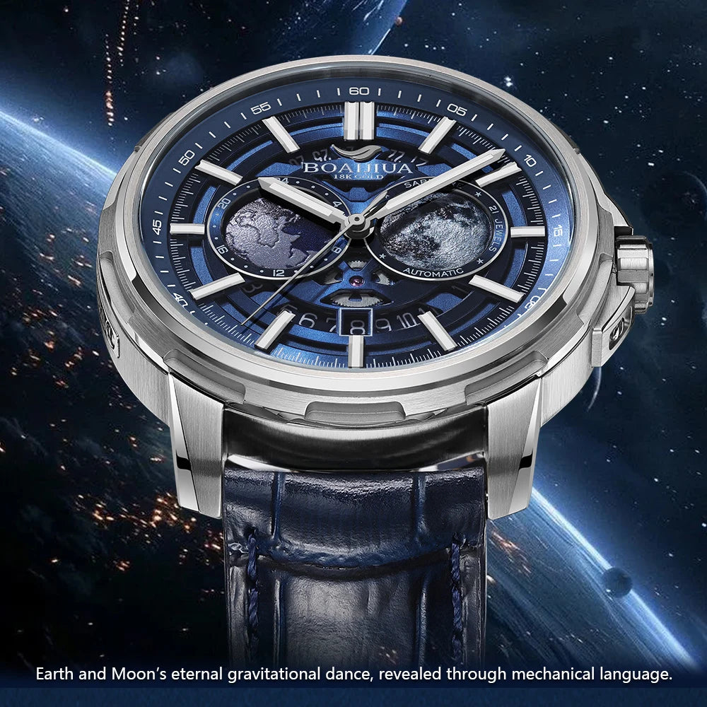 BORIAGE(BOAIJIUA) Fully Automatic Mechanical Men's Watch Original Design Mechanical Watches  Waterproof Luminous Wristwatch