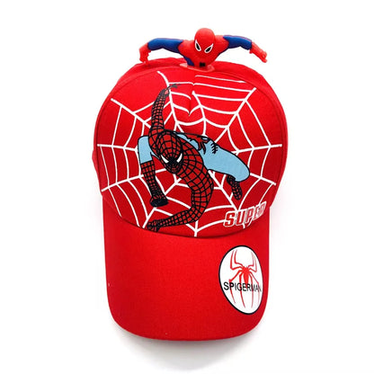 Marvel's new children's cotton skin friendly breathable cartoon sun hat embroidered duckbill cap Spider Man baseball cap