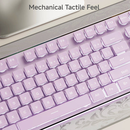 EWEADN V3 Wired Silent Office & Gaming Keyboard, Film Key Design, Ergonomic, for Windows/Laptop/PC/Desktop, E-sports Accessory