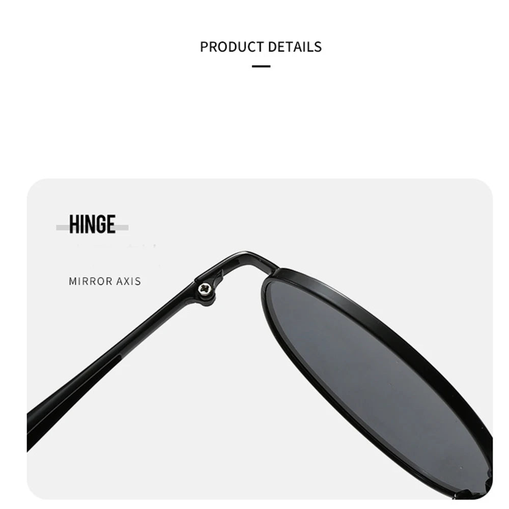 Metal Oval Lens Sunglasses UV Protection Retro Small Frame Sun Glasses Classic Brand Designer Eyepiece for Women Men