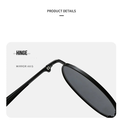 Metal Oval Lens Sunglasses UV Protection Retro Small Frame Sun Glasses Classic Brand Designer Eyepiece for Women Men